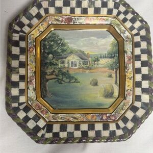 Mackenzie-Childs MacLachlan  Dinner Plate Square (wear, see pictures)